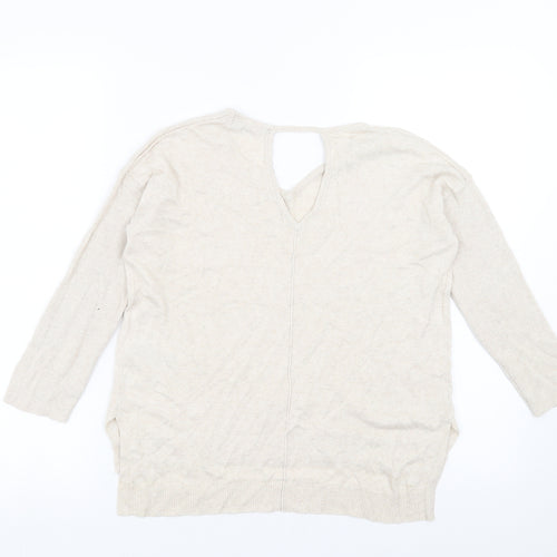 Marks and Spencer Womens Beige  Knit Pullover Jumper Size 8