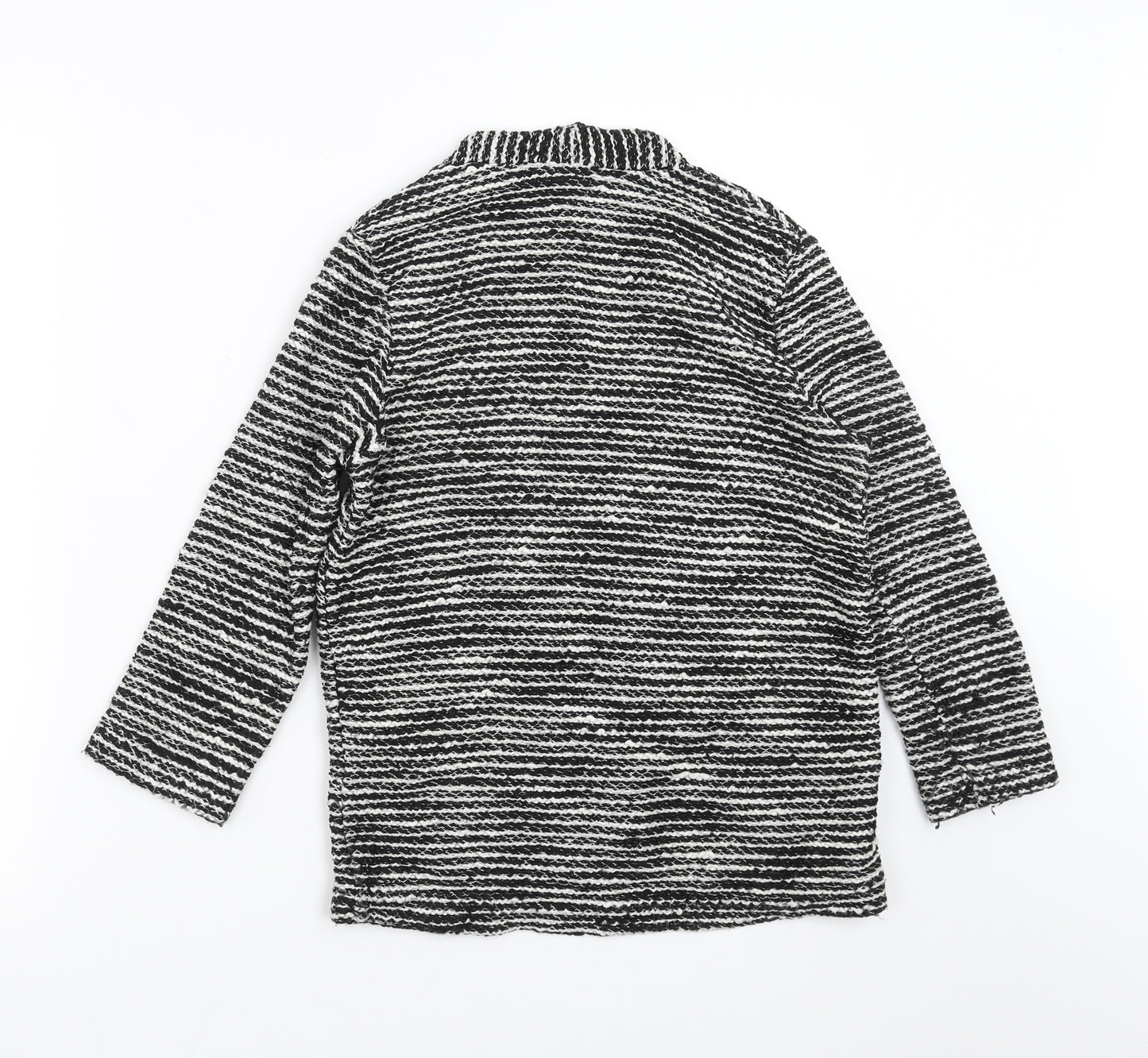 H&M Womens Black Striped  Cardigan Jumper Size S