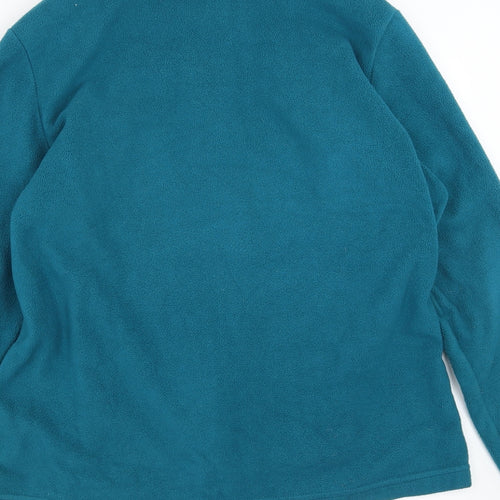 Marks and Spencer Womens Green  Fleece Full Zip Jumper Size 14