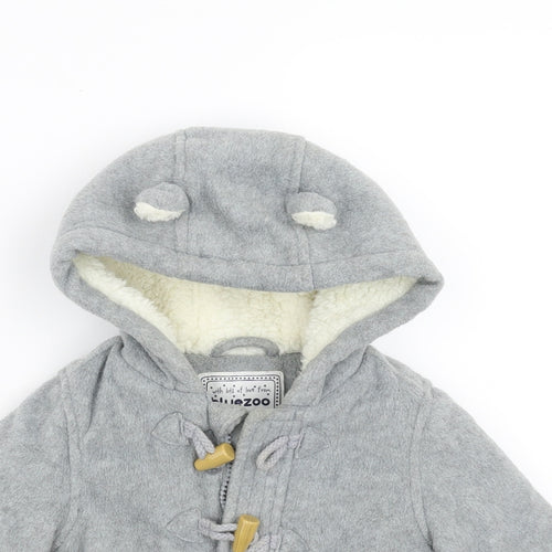 Blue Zoo Baby Grey   Jacket Coat Size 6-9 Months  - fleece lined