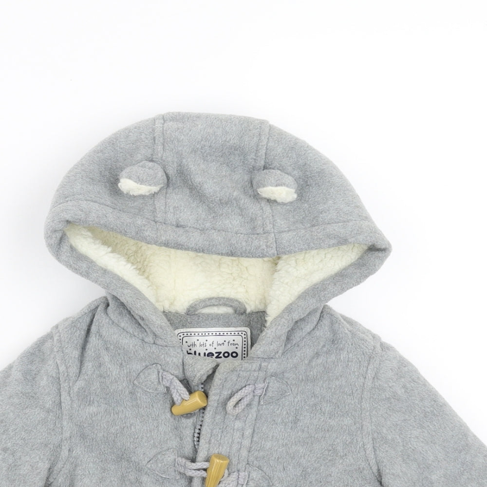 Blue Zoo Baby Grey   Jacket Coat Size 6-9 Months  - fleece lined