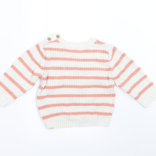 Nutmeg Baby Ivory Striped  Pullover Jumper Size 6-9 Months  - petite cherie