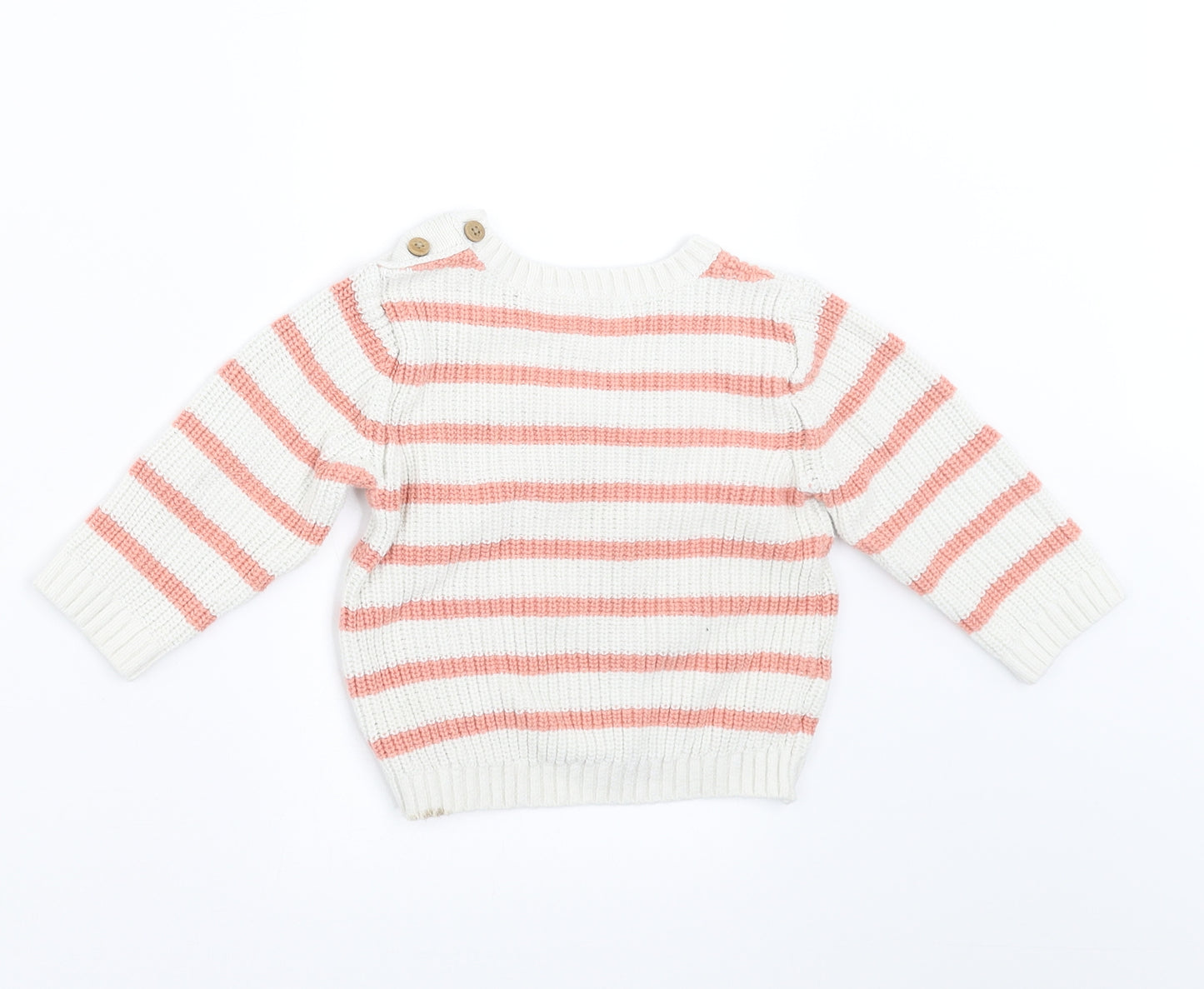 Nutmeg Baby Ivory Striped  Pullover Jumper Size 6-9 Months  - petite cherie