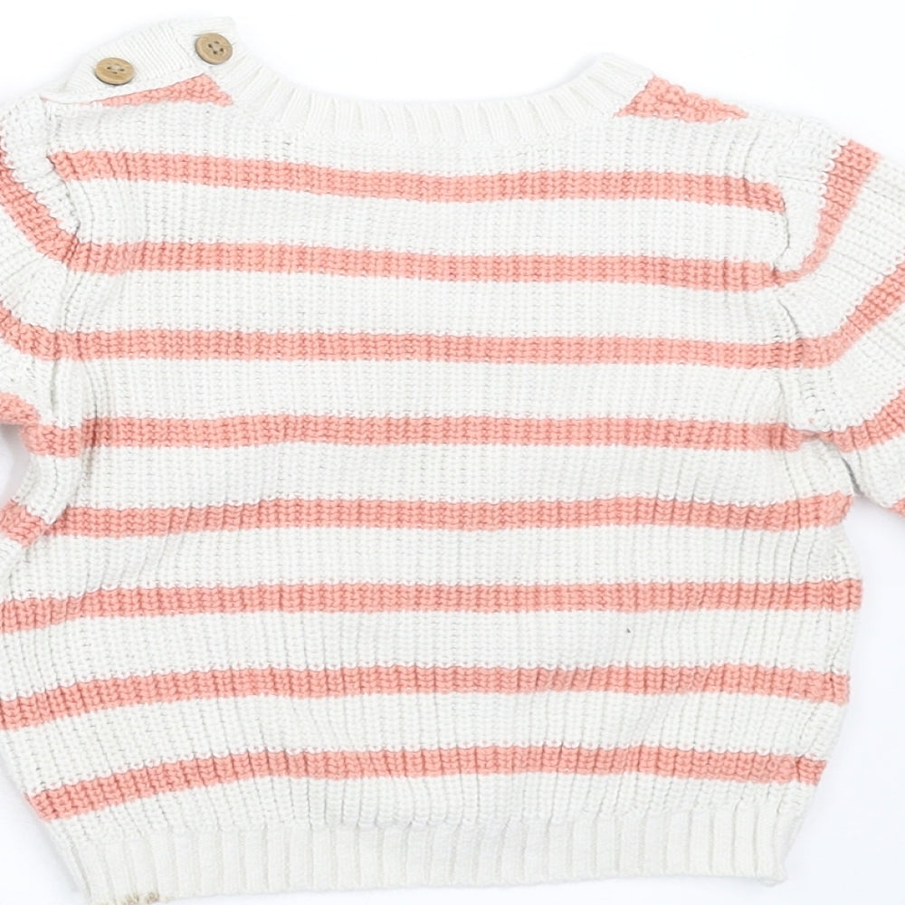 Nutmeg Baby Ivory Striped  Pullover Jumper Size 6-9 Months  - petite cherie