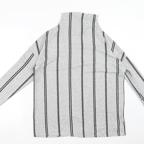 F&F Womens Grey Striped  Pullover Jumper Size 12