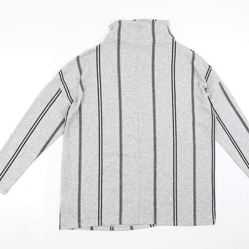 F&F Womens Grey Striped  Pullover Jumper Size 12