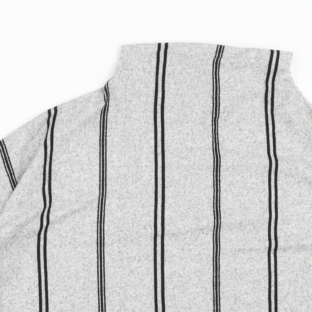 F&F Womens Grey Striped  Pullover Jumper Size 12