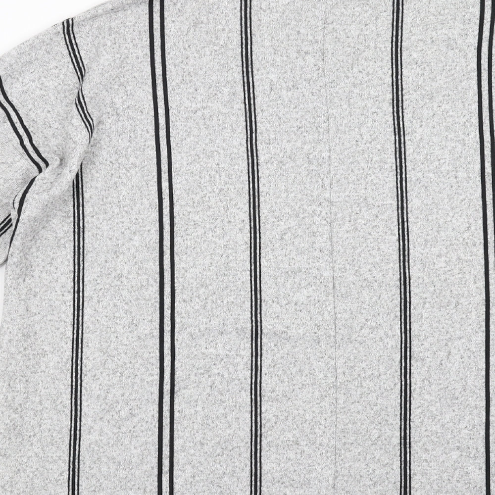 F&F Womens Grey Striped  Pullover Jumper Size 12