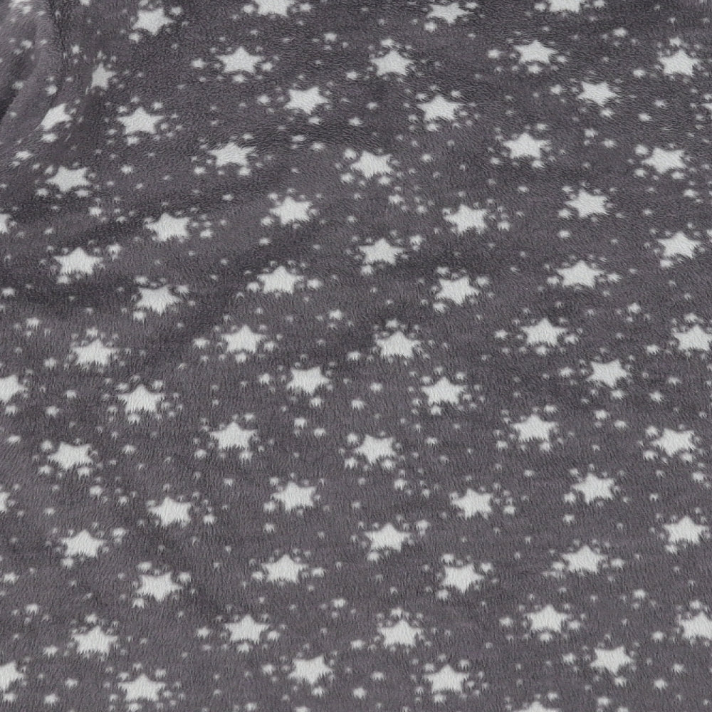 Marks and Spencer Womens Grey Geometric Fleece Top Pyjama Top Size 16  - Star pattern