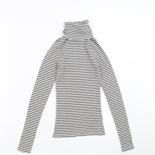 New Look Womens Grey Striped  Pullover Jumper Size 6