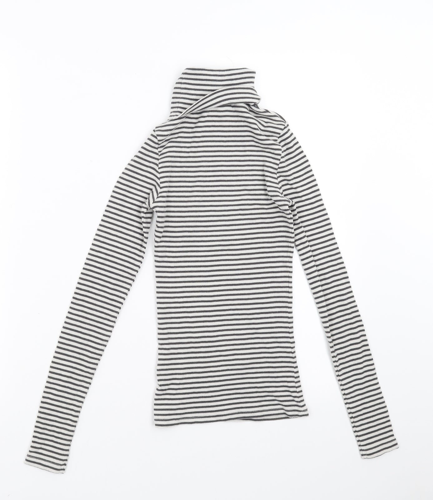 New Look Womens Grey Striped  Pullover Jumper Size 6