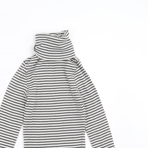 New Look Womens Grey Striped  Pullover Jumper Size 6