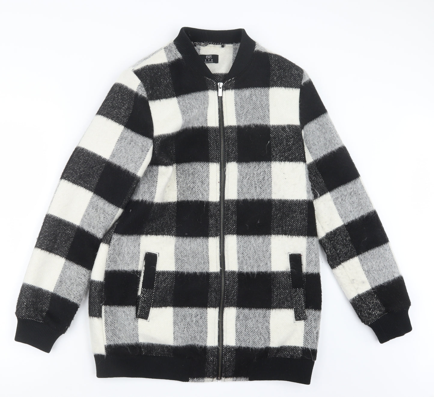 F&F Womens Black Check  Jacket  Size 10