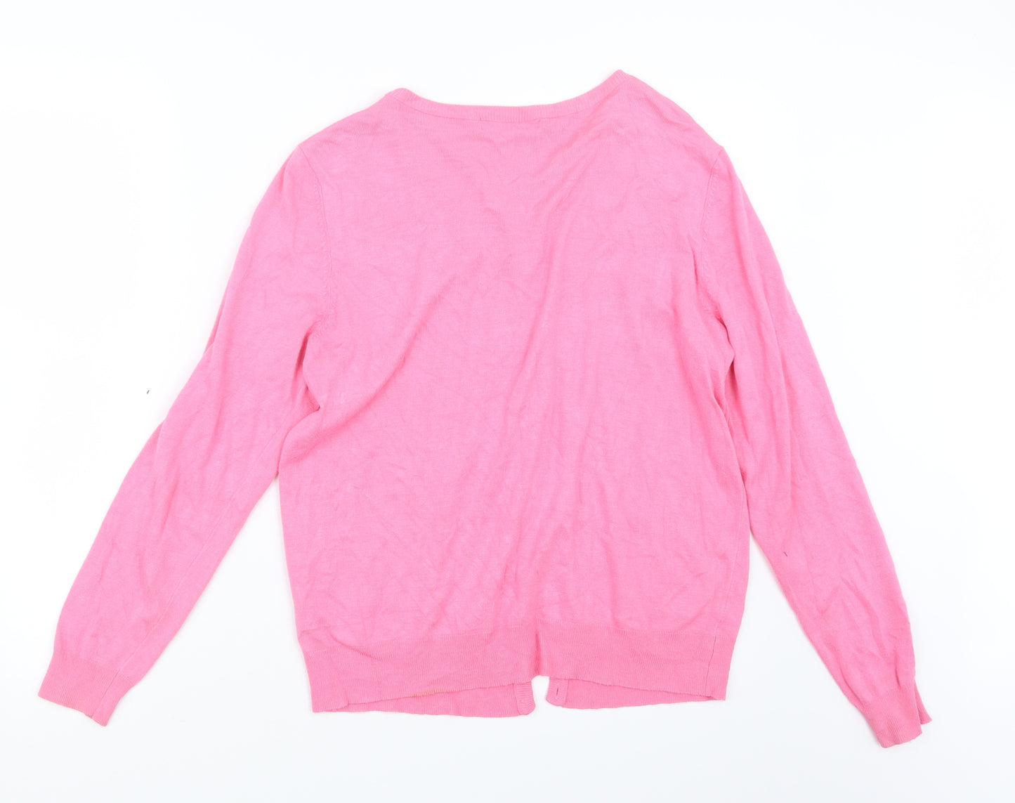 George Womens Pink  Knit Cardigan Jumper Size 14