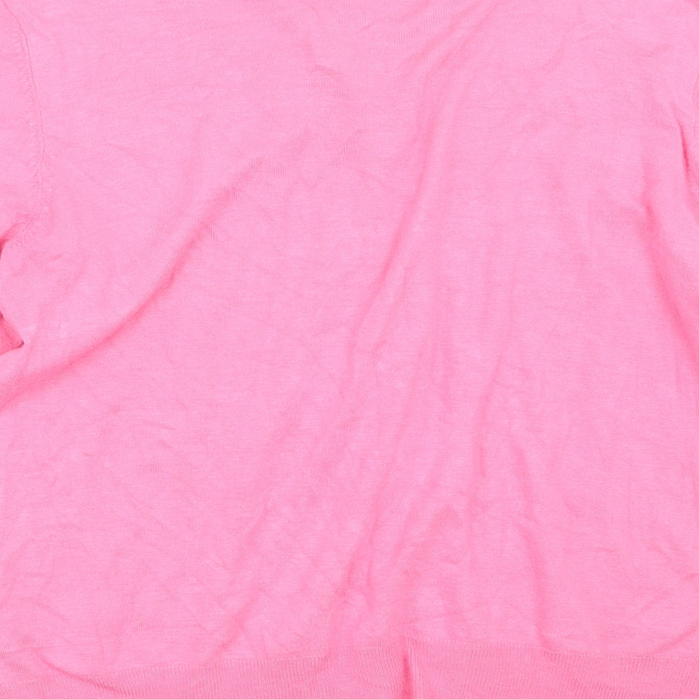 George Womens Pink  Knit Cardigan Jumper Size 14