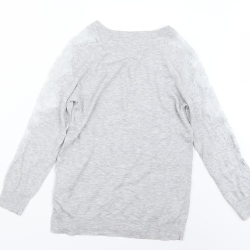 Warehouse Womens Grey  Knit Pullover Jumper Size 10