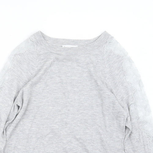 Warehouse Womens Grey  Knit Pullover Jumper Size 10
