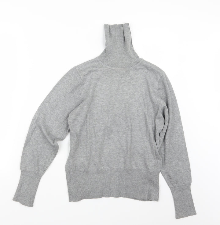 Mia Moda Womens Grey  Knit Pullover Jumper Size S