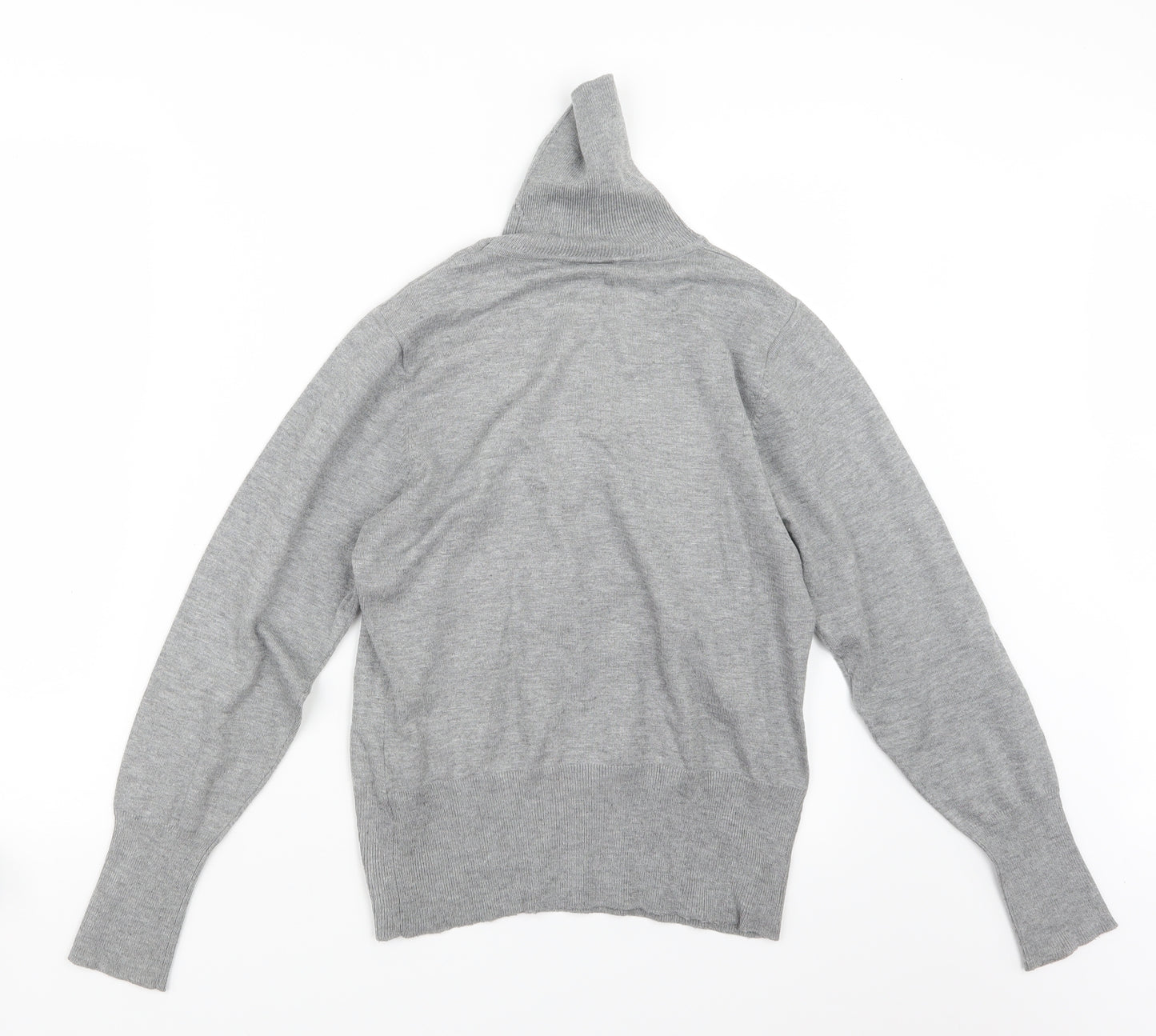 Mia Moda Womens Grey  Knit Pullover Jumper Size S