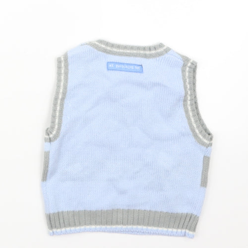 George Boys Blue Striped Knit Pullover Jumper Size 3-6 Months