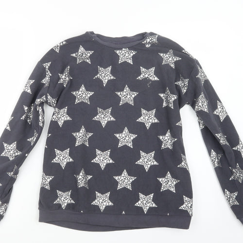 George Girls Grey Geometric  Top Pyjama Top Size 13-14 Years  - Stars