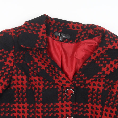 SF Collection  Womens Red Geometric  Jacket  Size 16