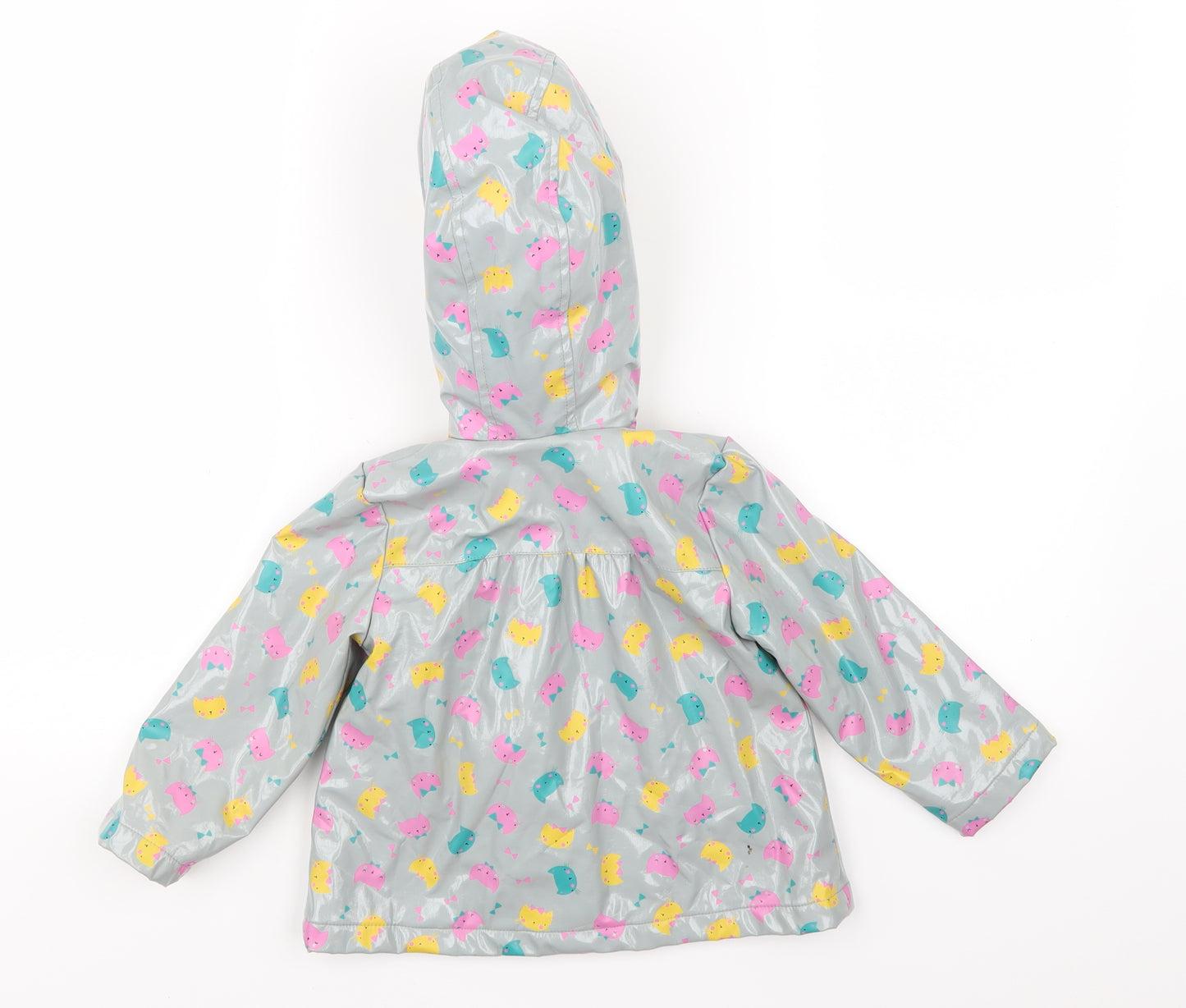 TU Girls Grey Geometric  Jacket Coat Size 9-12 Months