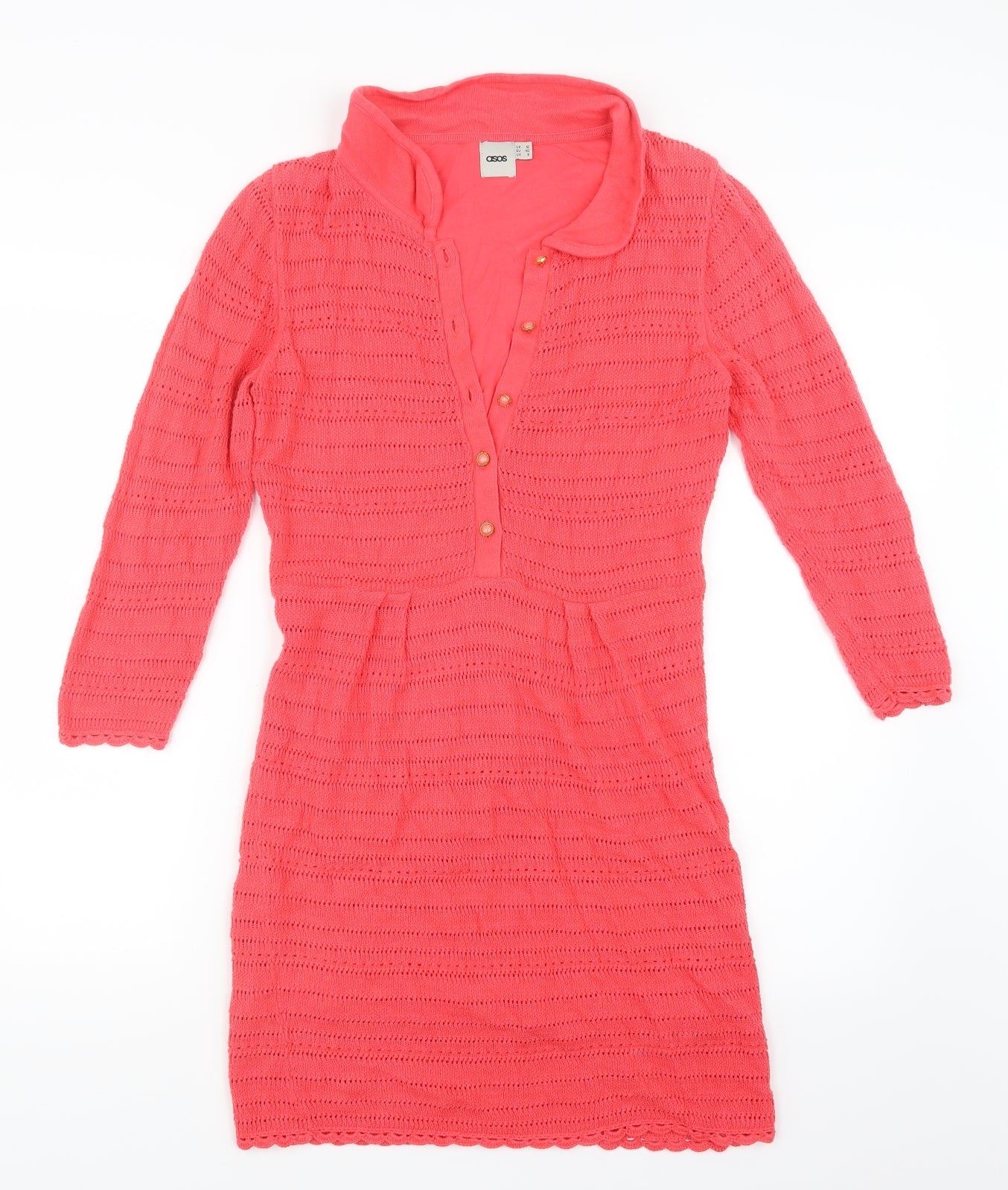ASOS Womens Pink  Knit Jumper Dress  Size 12