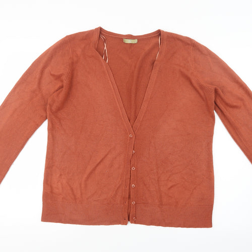 TU Womens Orange  Knit Cardigan Jumper Size 20