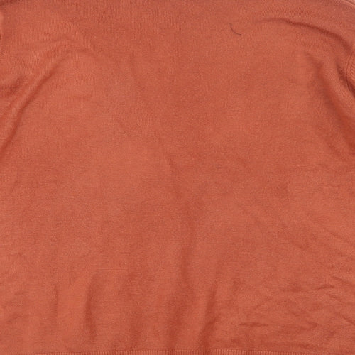 TU Womens Orange  Knit Cardigan Jumper Size 20