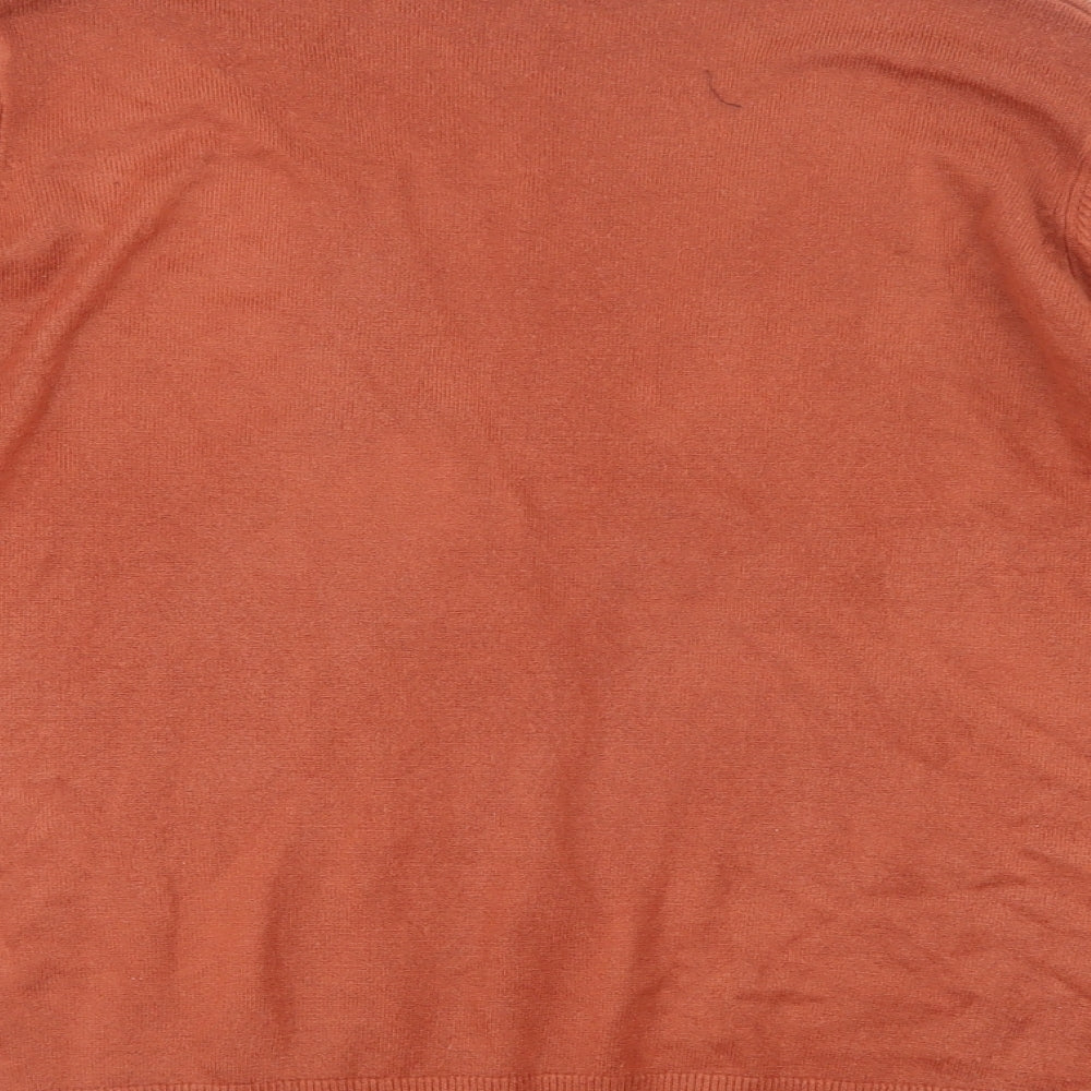 TU Womens Orange  Knit Cardigan Jumper Size 20