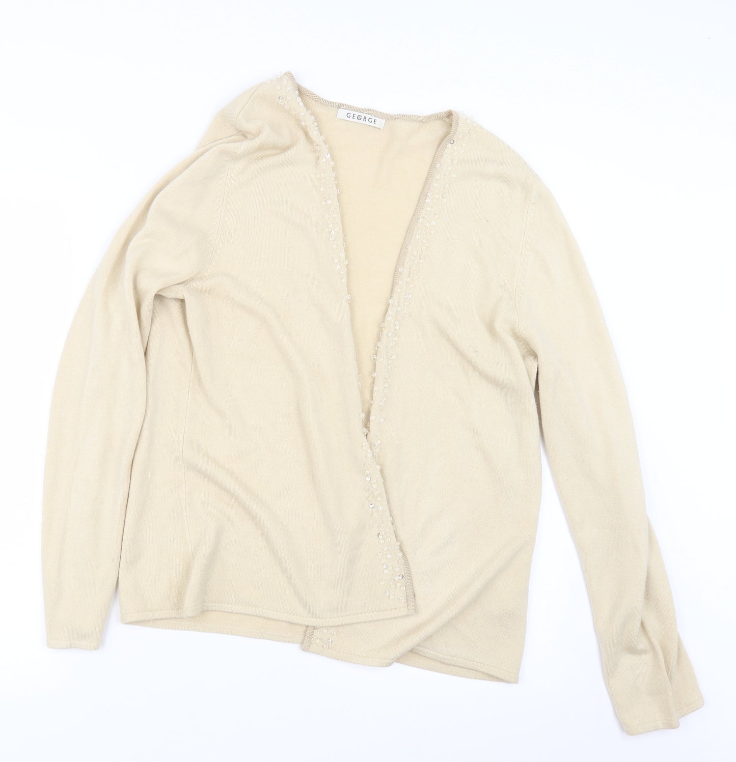 George Womens Beige  Knit Cardigan Jumper Size 20