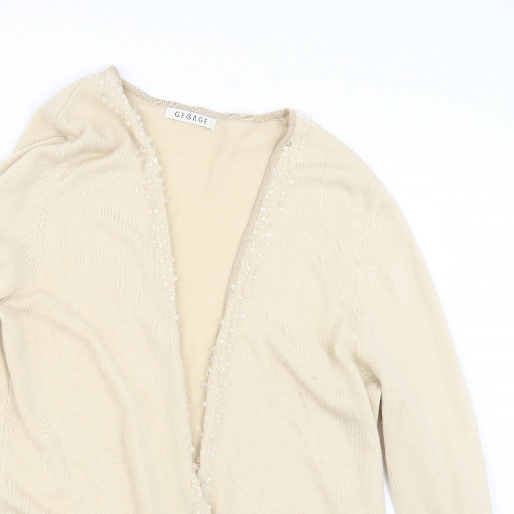George Womens Beige  Knit Cardigan Jumper Size 20