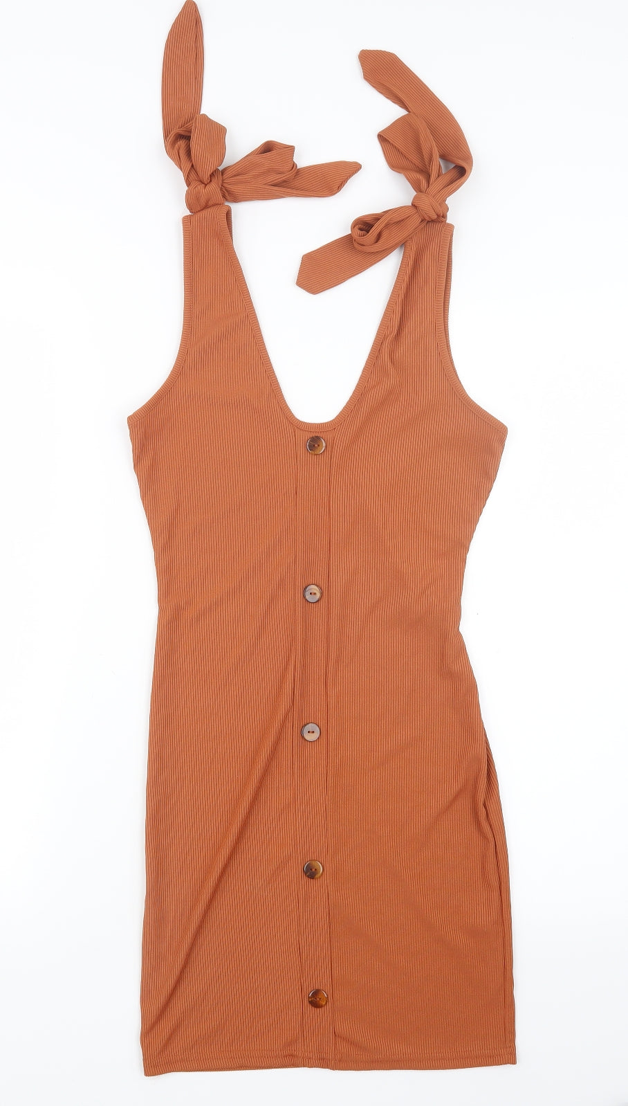 PRETTYLITTLETHING Womens Orange   Basic T-Shirt Size 8