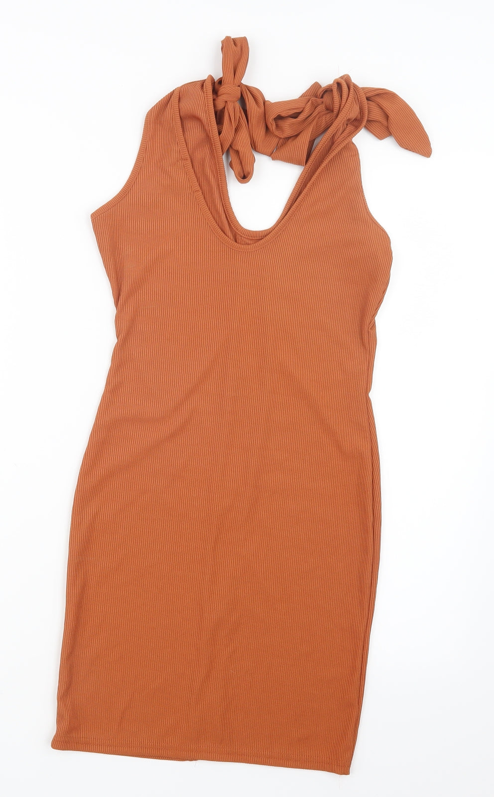 PRETTYLITTLETHING Womens Orange   Basic T-Shirt Size 8