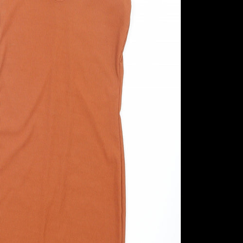 PRETTYLITTLETHING Womens Orange   Basic T-Shirt Size 8