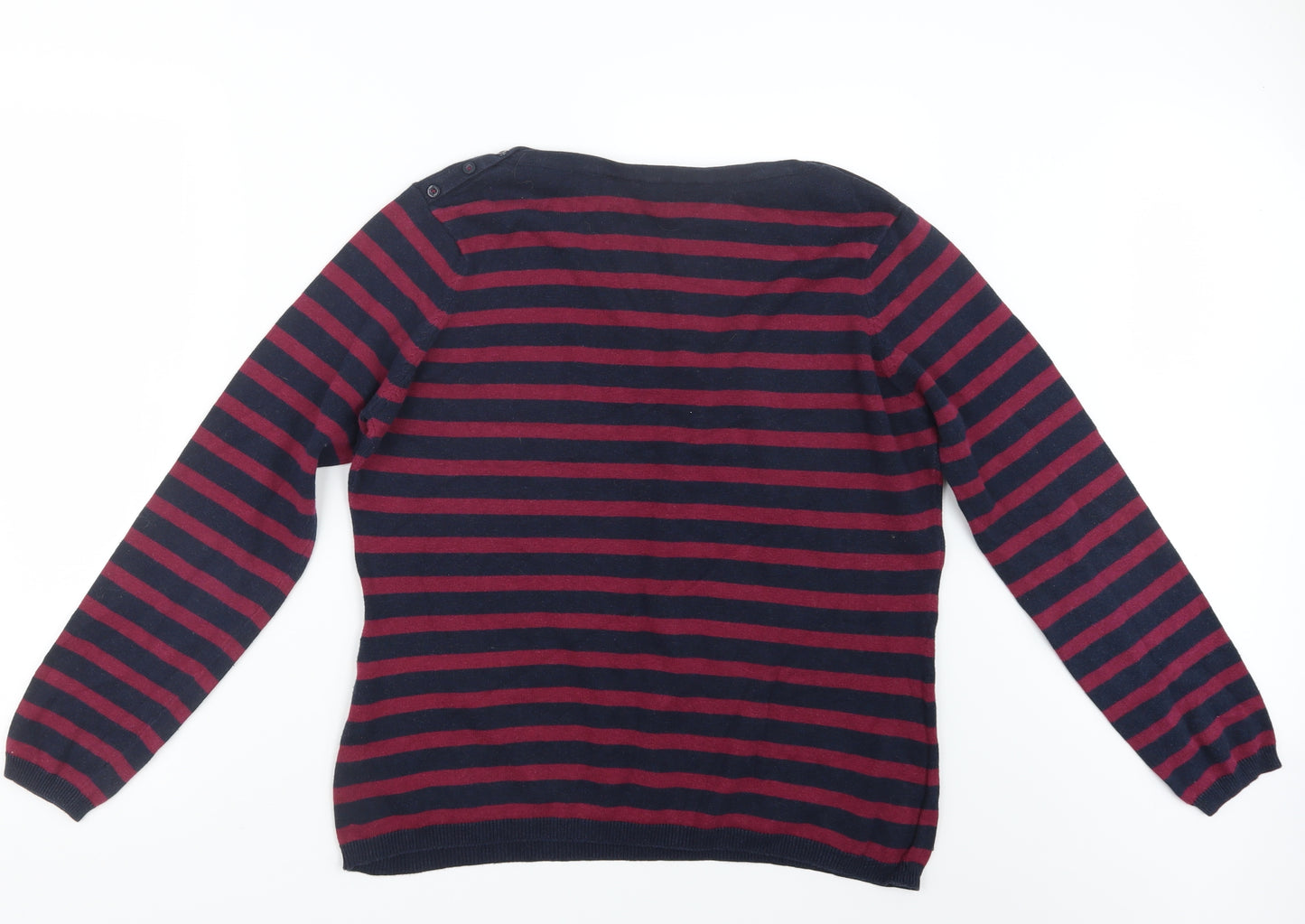 Regatta Womens Pink Striped Knit Pullover Jumper Size 14
