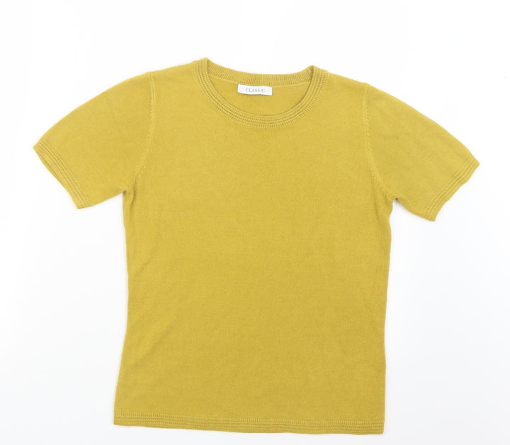 Marks and Spencer Womens Yellow Knit Pullover Jumper Size 6