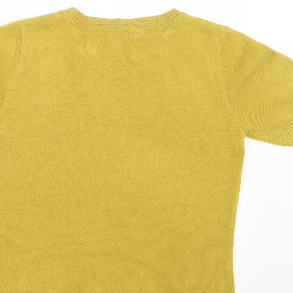 Marks and Spencer Womens Yellow  Knit Pullover Jumper Size 6