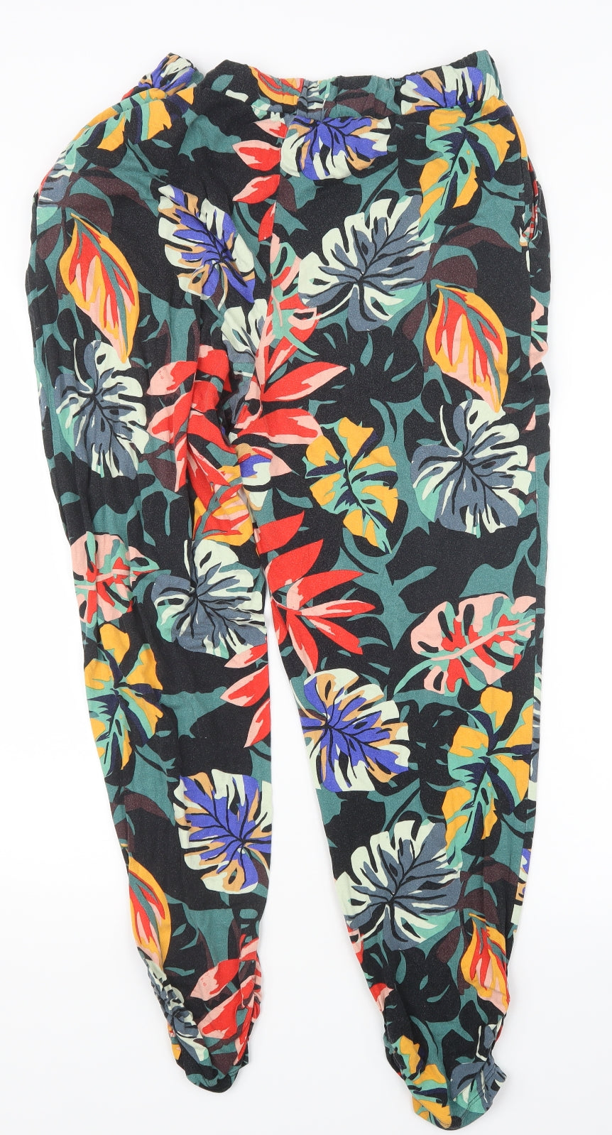 Papaya Womens Red Floral  Trousers  Size 16 L27.5 in