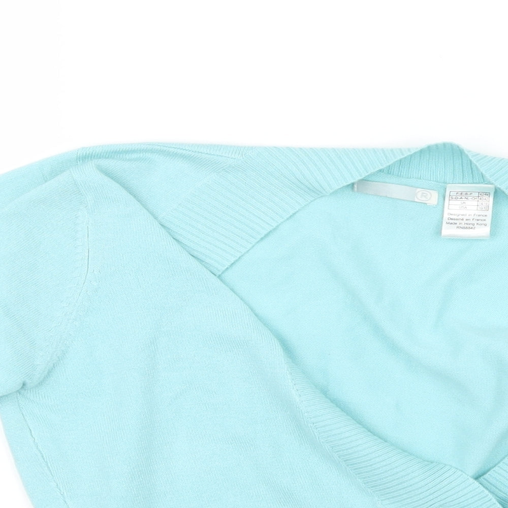 R Womens Green  Knit Cardigan Jumper Size 14