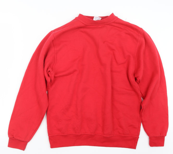 Uneek Mens Red Pullover Jumper Size M