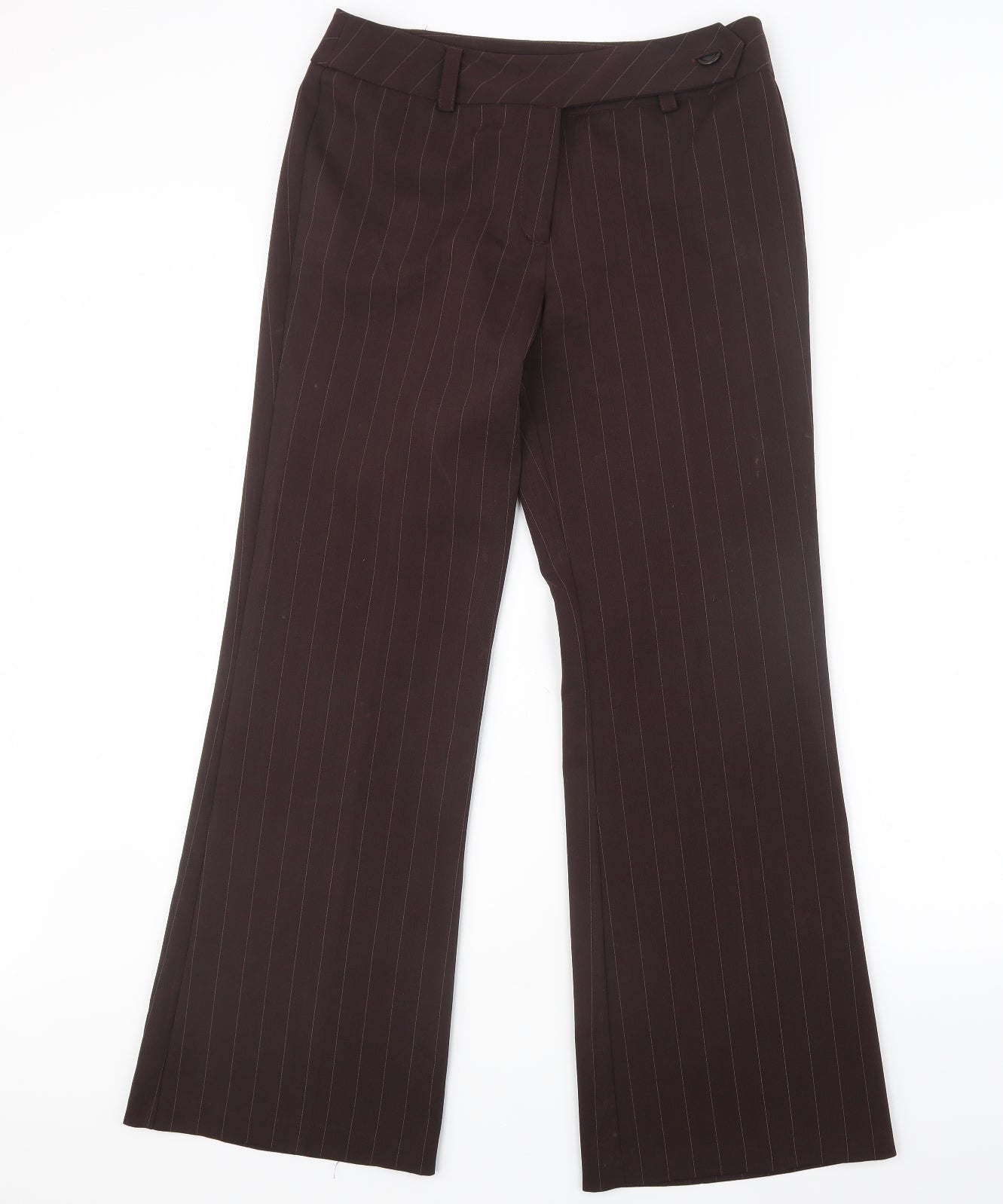 Dorothy Perkins Womens Brown Striped  Trousers  Size 12 L31 in