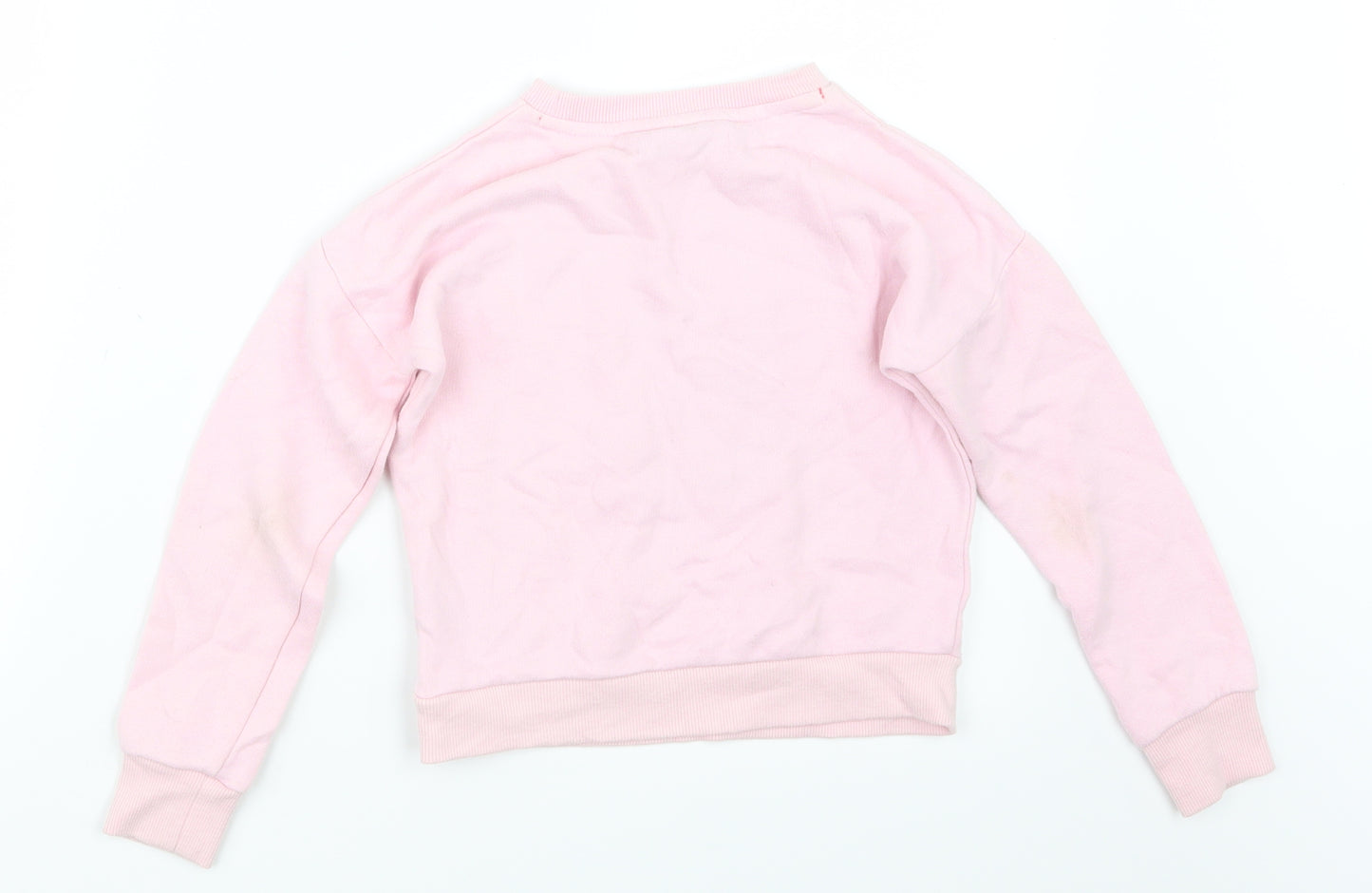 Marks and Spencer Girls Pink   Pullover Jumper Size 6-7 Years