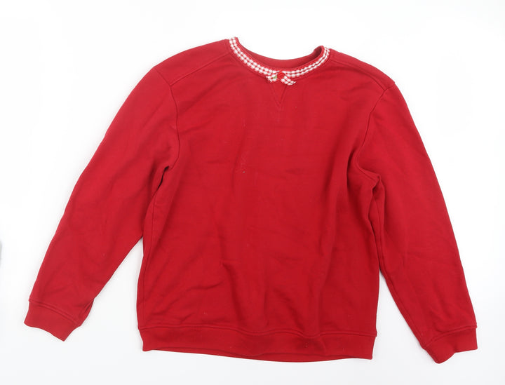 Karen Scott Womens Red Pullover Jumper Size M