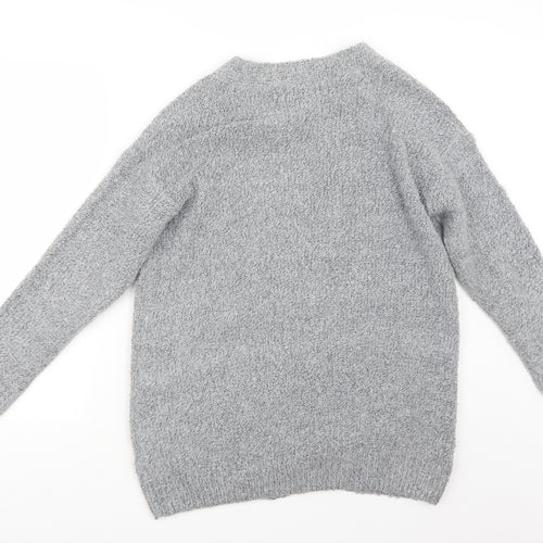 Isle Womens Grey  Knit Cardigan Jumper Size 10