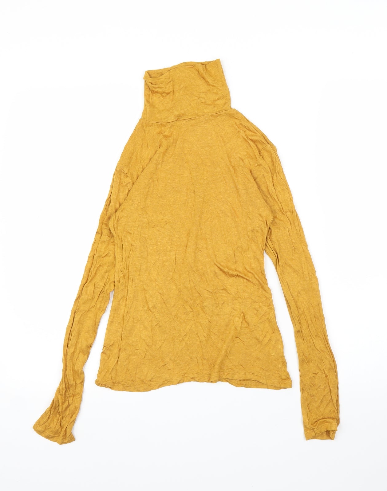 Active Basic Womens Yellow  Rayon Basic T-Shirt Size S