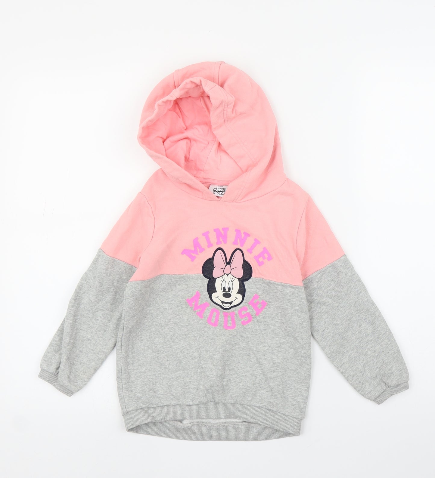 Disney Girls Grey   Pullover Hoodie Size 5-6 Years  - Minnie Mouse