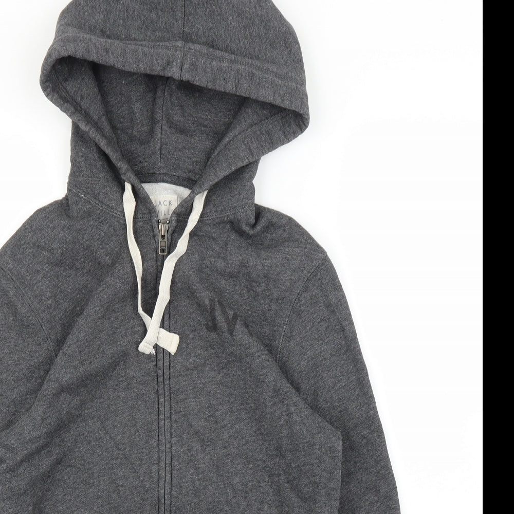 Jack Wills Mens Grey   Full Zip Hoodie Size L