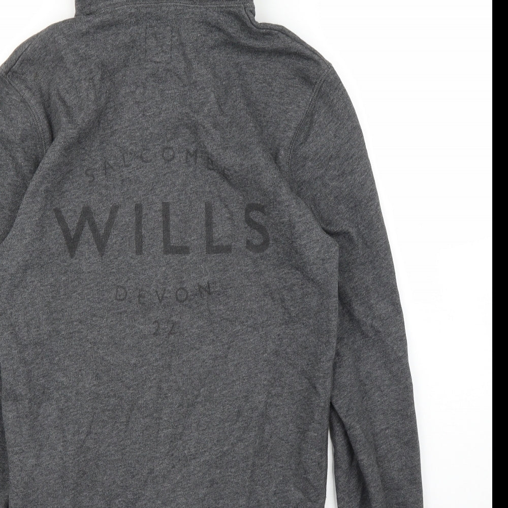 Jack Wills Mens Grey   Full Zip Hoodie Size L